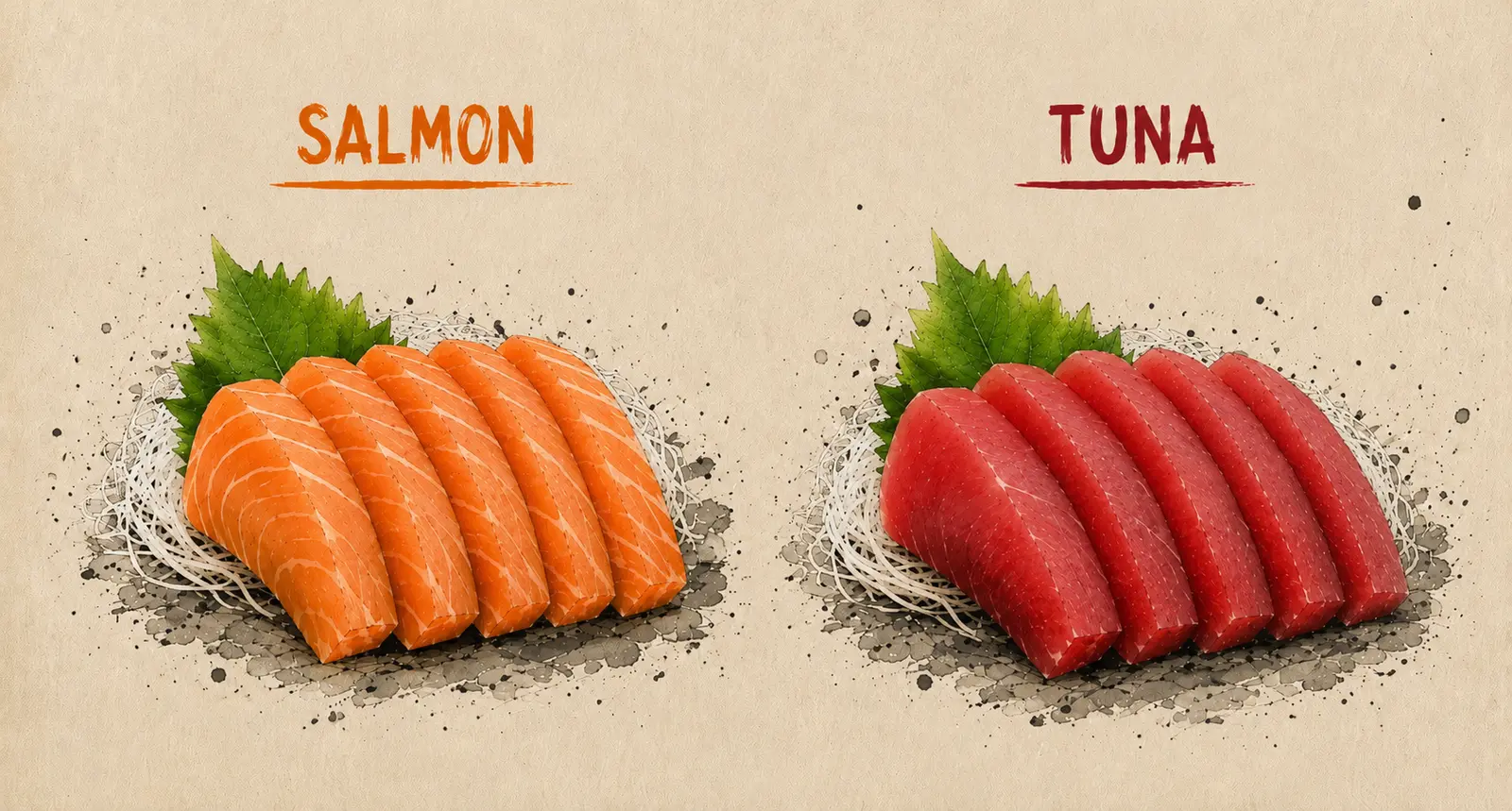 Salmon und Tuna Sashimi
