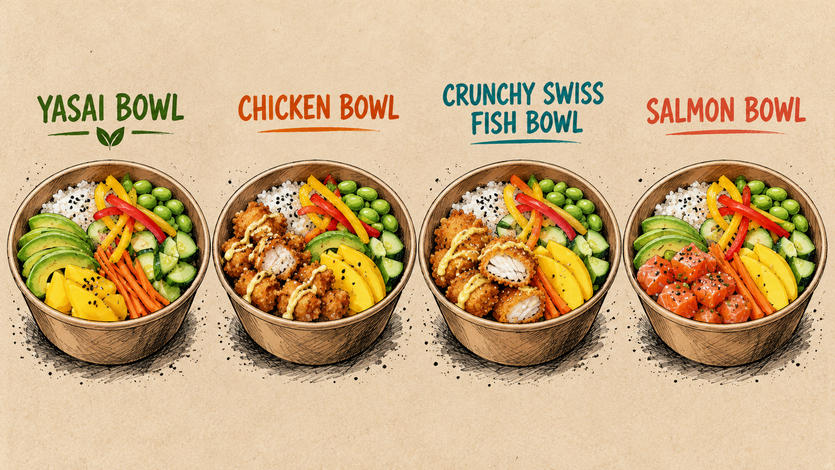 SUSHIRAMA Bowl-Varianten