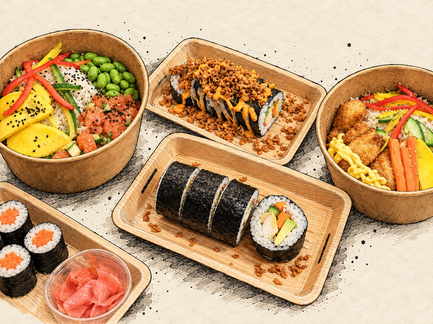 Bowls und Bentos von SUSHIRAMA